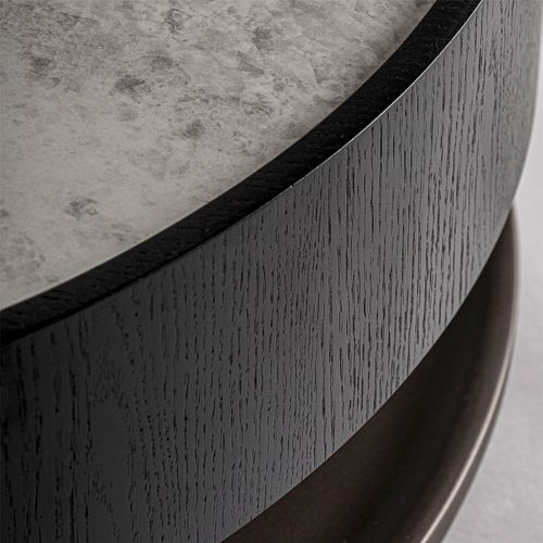 Table Basse Art Déco Bois Teinté Et Verre Ambré Élégant