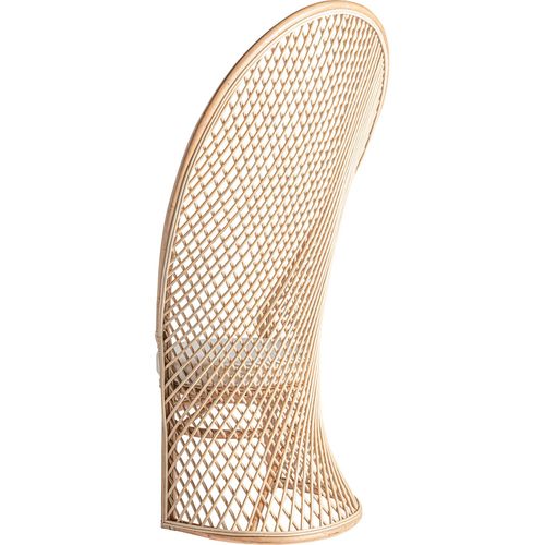 Fauteuil Rotin Vieilli Style Boho Marron Clair Élégant