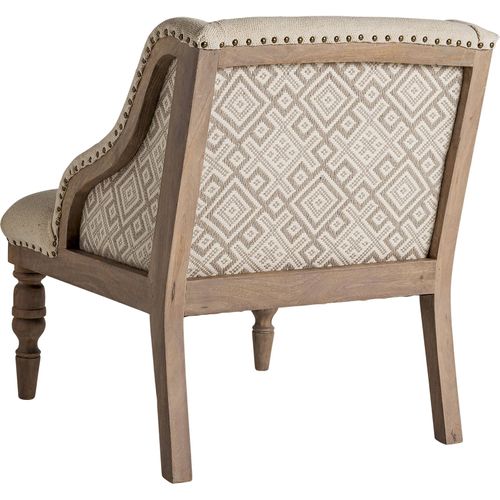 Fauteuil Colonial En Bois De Manguier Marron Finition Vieilli