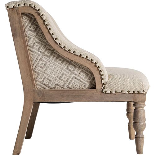 Fauteuil Colonial En Bois De Manguier Marron Finition Vieilli