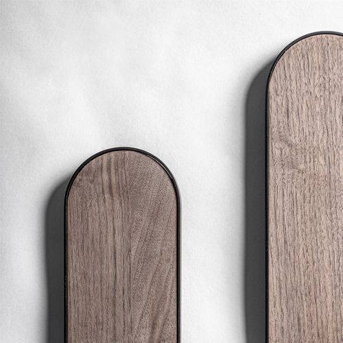 Miroir Mural Art Déco Bois Mdf Marron Finition Rugueuse