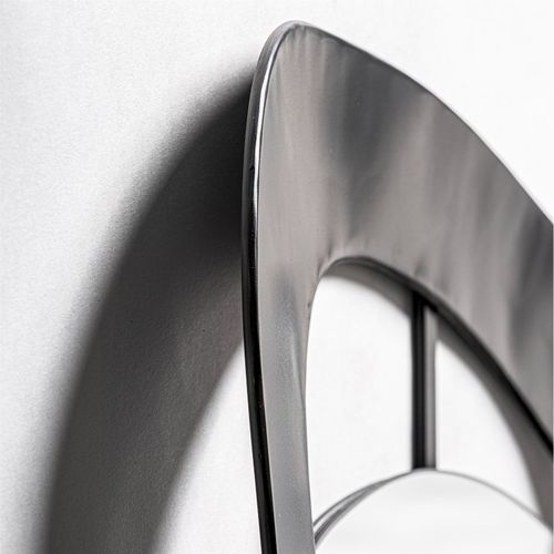 Miroir Art Déco Noir Finition Vieilli Fer Et Bois Raffiné