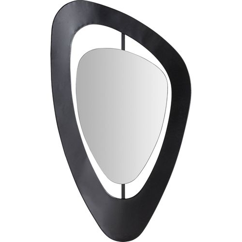 Miroir Art Déco Noir Finition Vieilli Fer Et Bois Raffiné