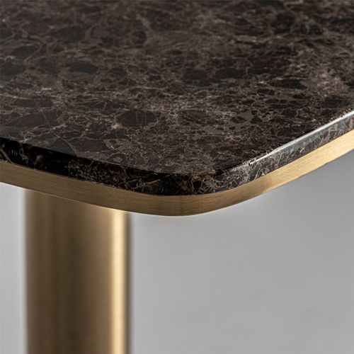 Table De Bar En Marbre Marron Style Art Déco Élégant