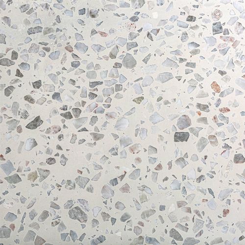 Table De Bar Terrazzo Blanc Style Art Déco Finition Lisse