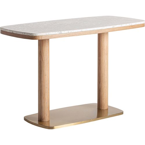 Table De Bar Terrazzo Blanc Style Art Déco Finition Lisse