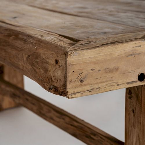 Table Basse En Teck Naturel Style Ethnique Marron Chaleureux