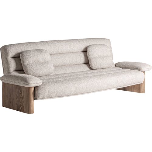 Sofa Jacquard Contemporain En Bois D'orme Finition Marron Vieilli