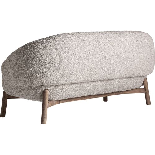 Sofa Jacquard Contemporain En Bois D'orme Finition Vieilli Brun Clair