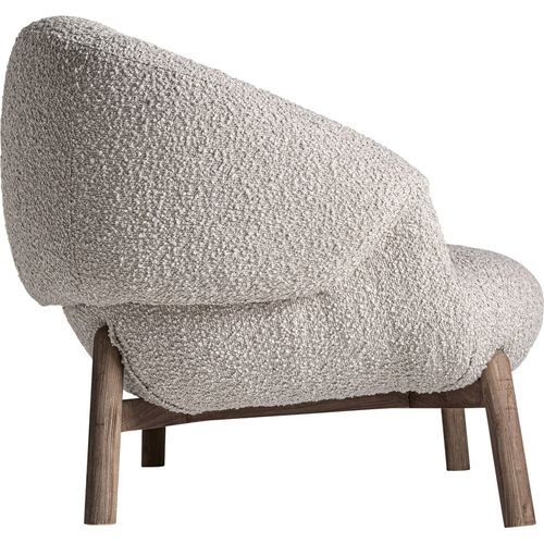 Sofa Jacquard Contemporain En Bois D'orme Finition Vieilli Brun Clair
