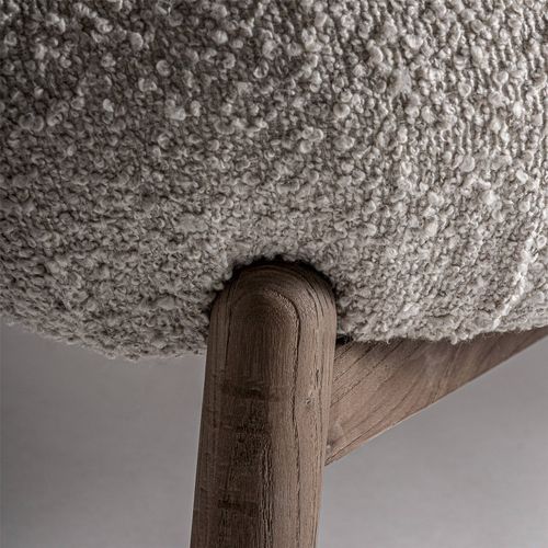 Sofa Jacquard Contemporain En Bois D'orme Finition Vieilli Brun Clair