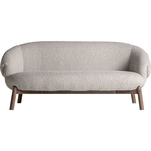Sofa Jacquard Contemporain En Bois D'orme Finition Vieilli Brun Clair