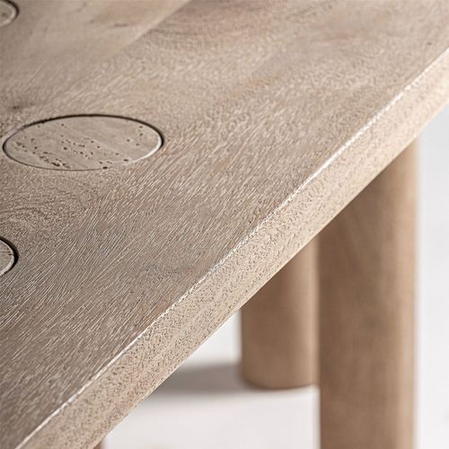 Table De Salle à Manger Contemporaine En Bois De Manguier Vieilli