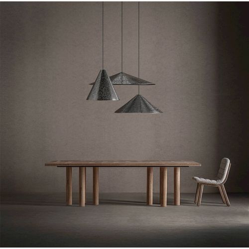 Table De Salle à Manger Contemporaine En Bois De Manguier Vieilli