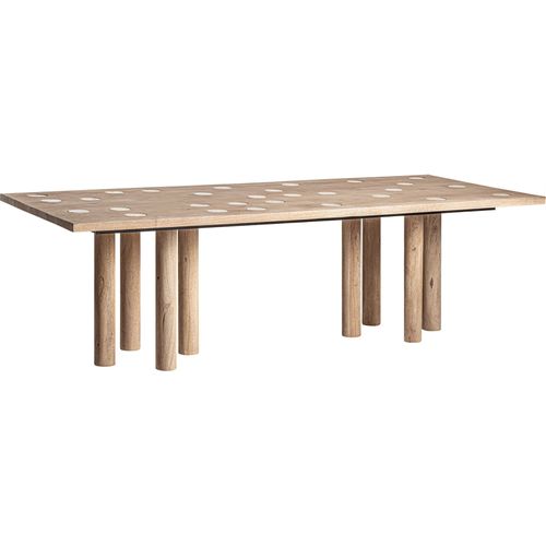 Table De Salle à Manger Contemporaine En Bois De Manguier Vieilli