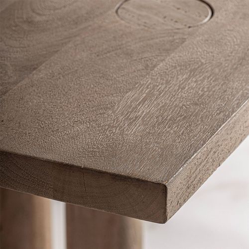 Table De Salle à Manger Contemporaine En Bois De Manguier Vieilli