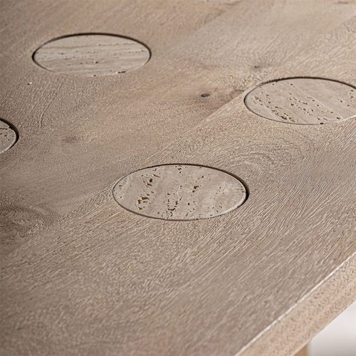 Table De Salle à Manger Contemporaine En Bois De Manguier Vieilli