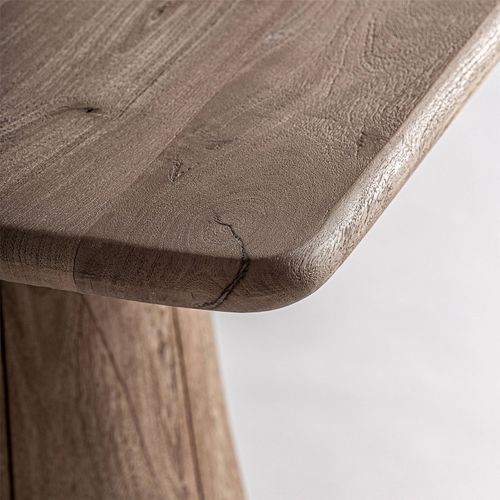 Table De Salle à Manger En Bois De Manguier Marron Vieilli