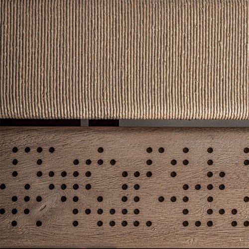 Table Basse Design Contemporain En Bois De Manguier Et Marbre Marron