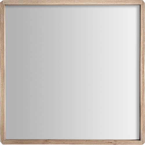 Miroir Mural Jacquard En Bois De Manguier Finition Vieilli Marron