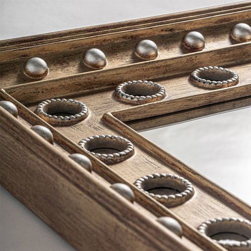 Miroir Doré Classique Patiné En Résine Esprit Raffiné