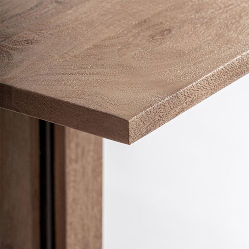 Table De Bar Contemporaine En Bois De Manguier Marron Clair