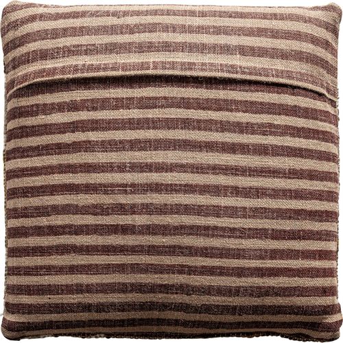 Coussin Ethnique Marron Finition Vieillie En Coton Élégant