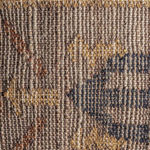 Coussin Ethnique Marron Finition Vieillie En Coton Élégant