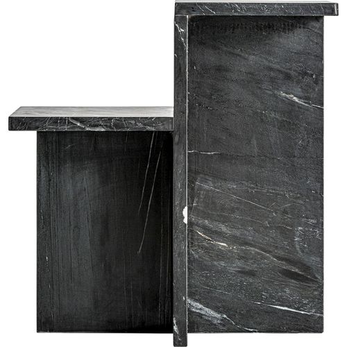 Table d'appoint  Art Déco En Marbre Noir Finition Artisanale