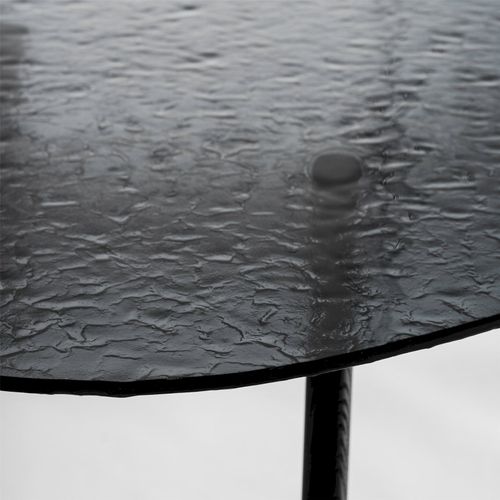 Table De Salle à Manger Contemporaine En Frêne Noir Brillant