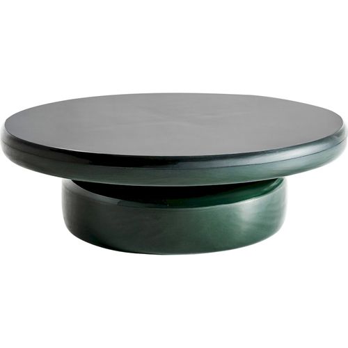 Table Basse Contemporaine Crème Finition Brillante Élégante