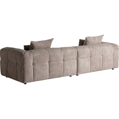 Sofa Contemporain Marron Finition Marbrée Confort Plume De Qualité