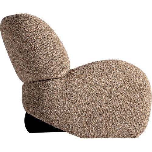 Fauteuil Contemporain En Bois De Pin Marron Finition Marbrée