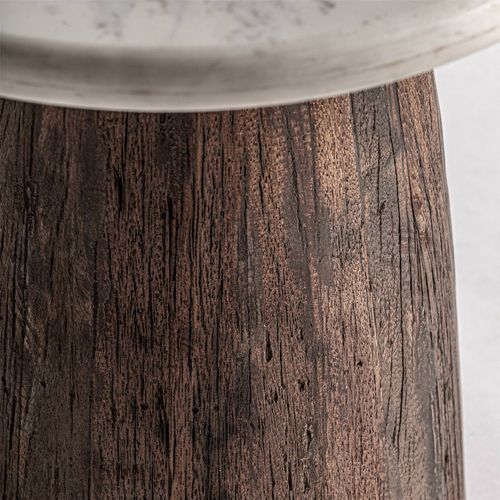 Table Basse Rustique En Bois Vieilli Avec Plateau Miroir Marron