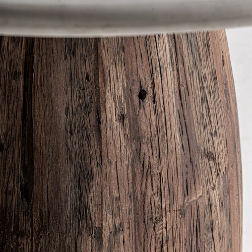 Table Basse Rustique Marron Finition Vieillie En Bois Récupéré