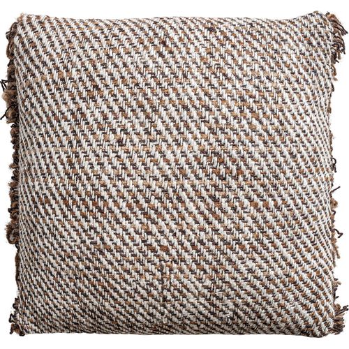 Coussin Boho Marron Effet Marbré Douceur Coton Et Lin