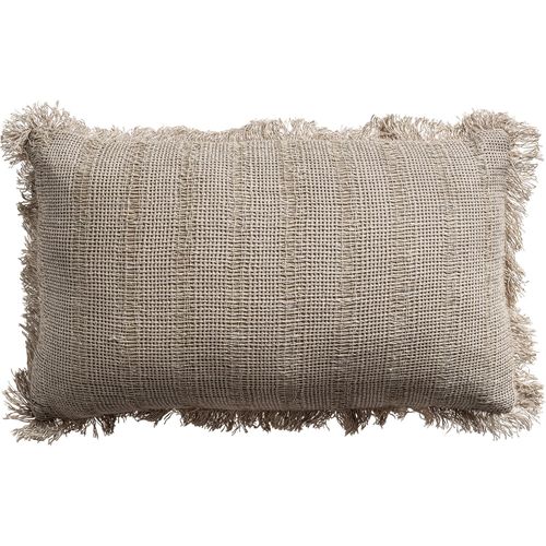 Coussin En Lin Sable Finition Marbrée Style Classique Raffiné