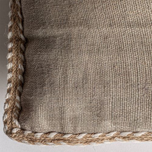 Coussin Classique En Lin Sable Finition Marbrée Ambiance Relax
