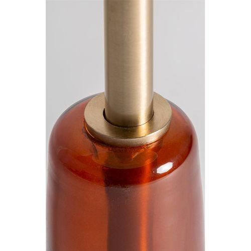 Table Dappoint En Verre Rouge Style Art Déco Finition Artisanale