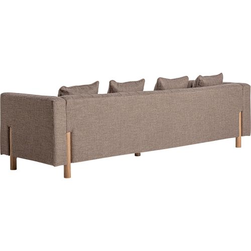 Sofa Colonial Beige En Polyester Marbré Confort Et Élégance