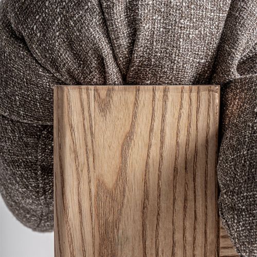 Fauteuil Contemporain Marron Assise Confortable Bois Et Polyester