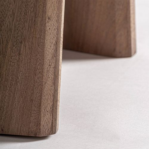 Table De Salle à Manger Contemporaine En Bois De Manguier Marron