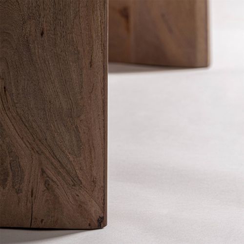 Table De Salle à Manger Contemporaine En Bois De Manguier Marron