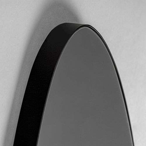 Miroir Mural Moderne En Fer Finition Marbrée Noir Élégant