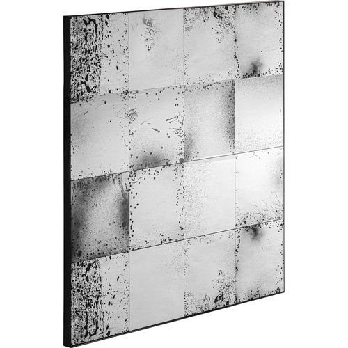 Miroir Mural Moderne En Fer Noir Finition Vieilli Élégante