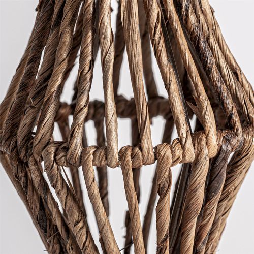 Figure Décorative Contemporaine En Bananier Marron Finition Rugueuse