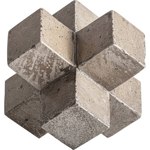 Figure Décorative Contemporaine En Ciment Beige Mate