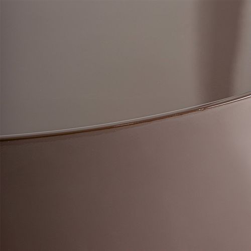 Table Basse Contemporaine En Bois Mdf Marron Finition Brillante