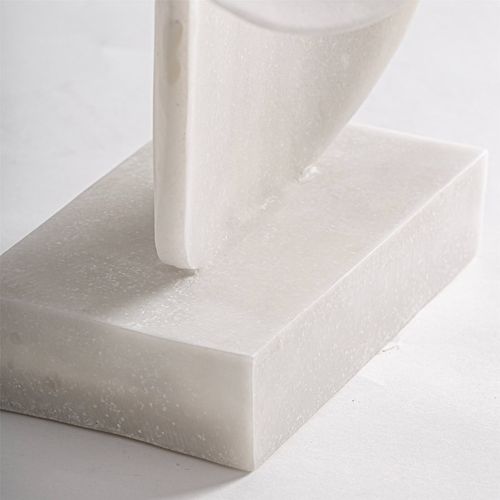 Figure Décorative Classique En Résine Blanche Finition Artisanale