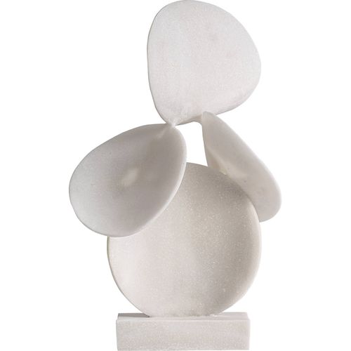 Figure Décorative Classique En Résine Blanche Finition Artisanale